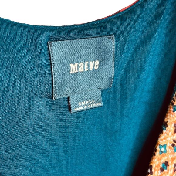 Maeve x Anthropologie | Tamera Boho Wrap Midi Dress Multicolor Size S | EUC - Picture 5 of 14
